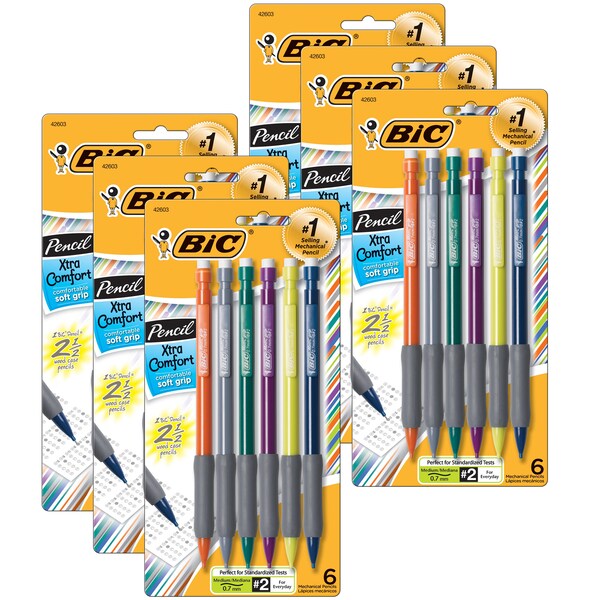 Bic Matic Grip® Mechanical Pencils, 0.7mm, 5 Per Pack, PK6 MPGP61 Zoro